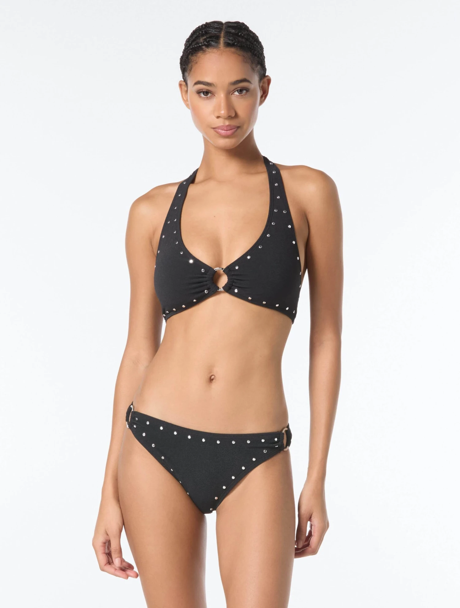 Michael Kors Halter Bikini Top - Crepe Solids 1 Michael Kors Halter Bikini Top - Crepe Solids