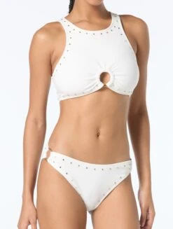 Michael Kors Ring Side Bikini Bottom - Crepe Solids 15 Michael Kors Ring Side Bikini Bottom - Crepe Solids -BCBGMAXAZRIA Shop MM86879 100 alt03