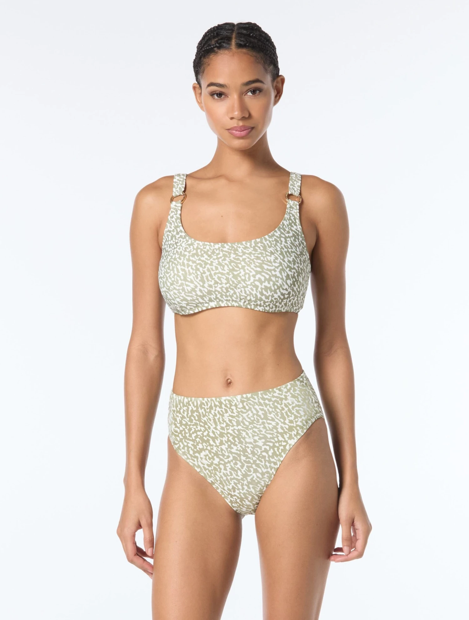 Michael Kors U-Neck Bralette Bikini Top - Hazy Cheetah 1 Michael Kors U-Neck Bralette Bikini Top - Hazy Cheetah
