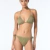 Michael Kors Halter Bikini Top - Shimmer Crochet