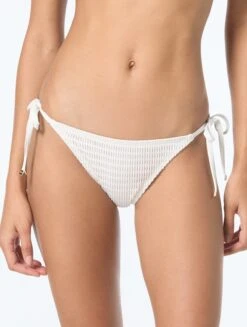 Michael Kors String Tie Bikini Bottom - Shimmer Crochet