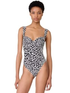 Kate Spade Underwire One Piece Swimsuit - Regal Leopard