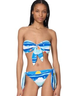 Kate Spade New York Tie Bandeau Bikini Top - Summer Day