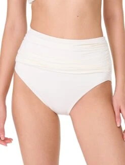 Kate Spade Shirred High Waist Bikini Bottom - Rosette Solids -BCBGMAXAZRIA Shop S7C372 102 8175455b 216a 4ca9 adca 54bb054d6a31
