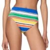 Kate Spade New York Reversible High Waist Bikini Bottom - Ocean Stripe