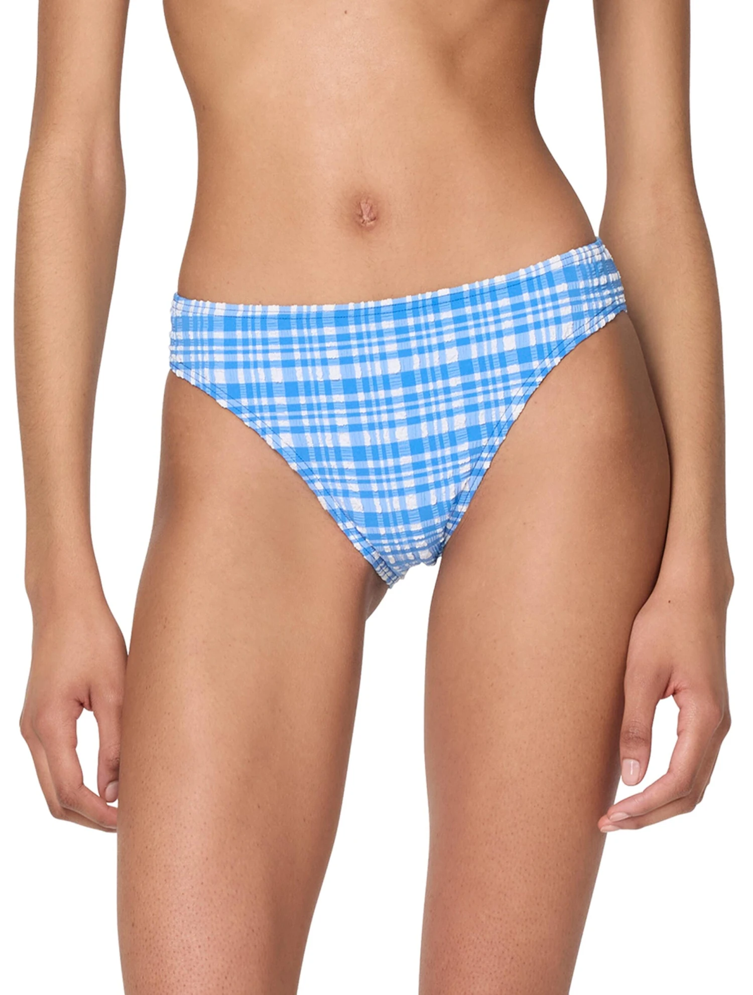 Kate Spade New York High Cut Bikini Bottom - Ocean Plaid 4 Kate Spade New York High Cut Bikini Bottom - Ocean Plaid - Image 4