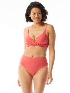 Coco Contours Diamond Wrap Bra Sized Underwire Bikini Top - Keepsake