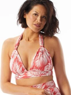 Coco Contours Athena Draped Halter Bra Sized Bikini Top - Feather Palm 5 Coco Contours Athena Draped Halter Bra Sized Bikini Top - Feather Palm -BCBGMAXAZRIA Shop T52101 613 alt02 R