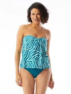 Coco Contours Clarity Bandeau Bra Sized Tankini Top - Jungle Zebra 6 Coco Contours Clarity Bandeau Bra Sized Tankini Top - Jungle Zebra -BCBGMAXAZRIA Shop T53044 349 alt02 R
