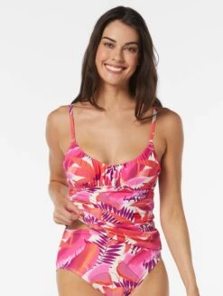 Coco Contours Radiant Bra Sized Underwire Tankini Top - Del Mar Palm -BCBGMAXAZRIA Shop T66125 970 alt02