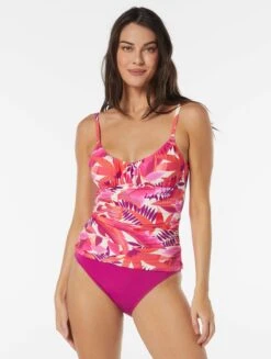 Coco Contours Radiant Bra Sized Underwire Tankini Top - Del Mar Palm -BCBGMAXAZRIA Shop T66125 970 alt03