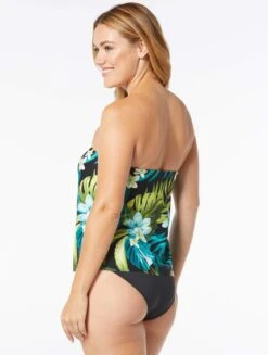 Coco Contours Clarity Bandeau Bra Sized Tankini Top - Midnight Plumeria -BCBGMAXAZRIA Shop T72044 004 alt03