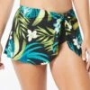 Coco Contours Halo Sarong Swim Skirt - Midnight Plumeria