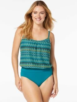 Coco Contours Laguna Bra Sized Tankini Top - Zig Zag Crochet