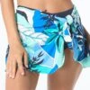 Coco Contours Halo Sarong Swim Skirt Bottom - Mosaic Garden