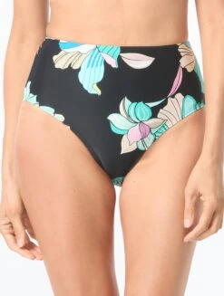 Coco Contours Thrive Ultra High Waist Bikini Bottom - Aquatic Lotus