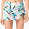 Coco Contours Fearless Side Shirred Swim Skirt - Del Mar Swirl