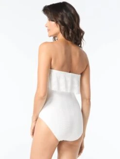 Coco Contours Agate Ruffle Bandeau Bra Sized One Piece Swimsuit - Seashell Crochet 9 Coco Contours Agate Ruffle Bandeau Bra Sized One Piece Swimsuit - Seashell Crochet -BCBGMAXAZRIA Shop T85172 100 alt01