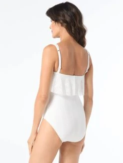 Coco Contours Agate Ruffle Bandeau Bra Sized One Piece Swimsuit - Seashell Crochet 11 Coco Contours Agate Ruffle Bandeau Bra Sized One Piece Swimsuit - Seashell Crochet -BCBGMAXAZRIA Shop T85172 100 alt03