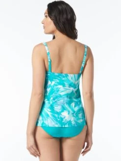 Coco Contours Clarity Draped Bandeau Bra Sized Tankini Top - Spellbound Magic -BCBGMAXAZRIA Shop T87044 355 alt03
