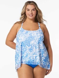 Coco Reef Current Bra Sized Mesh Layer Underwire Tankini Top - Bungalow Floral -BCBGMAXAZRIA Shop U1B035 499 alt03