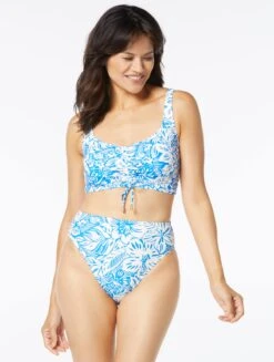 Coco Reef Elevate Bra Sized Shirred Underwire Bikini Top - Bungalow Floral