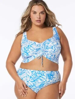 Coco Reef Elevate Bra Sized Shirred Underwire Bikini Top - Bungalow Floral -BCBGMAXAZRIA Shop U1B461 499 alt02