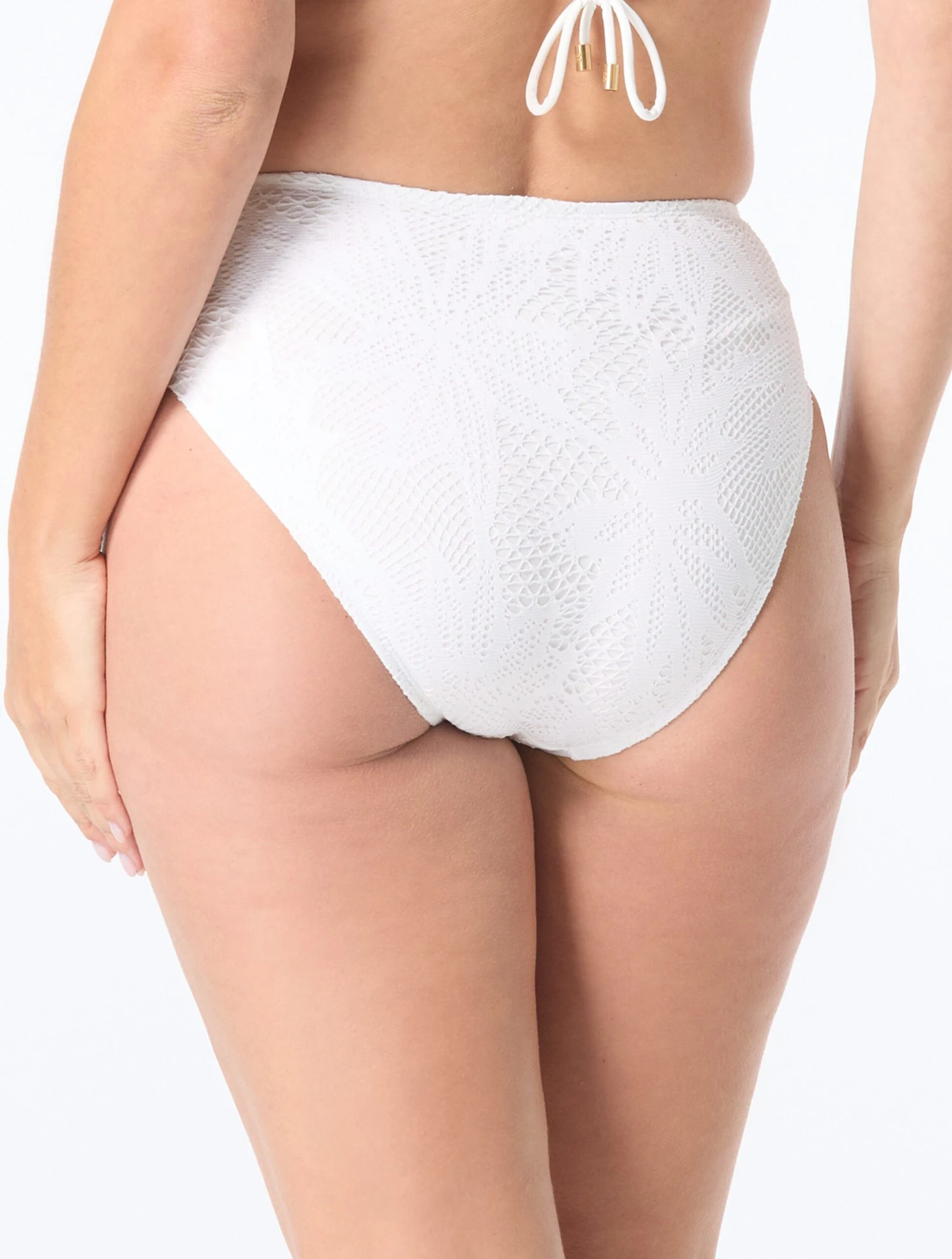 Coco Reef High Esteem High Leg High Waist Bikini Bottom - Wild Palm Crochet 2 Coco Reef High Esteem High Leg High Waist Bikini Bottom - Wild Palm Crochet - Image 2