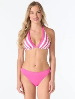 Coco Reef Valiance Bra Sized Halter Underwire Bikini Top - Cabana Stripe -BCBGMAXAZRIA Shop U1D629 625 alt04