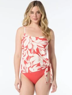 Coco Reef Stella Side Tie Bra Sized Underwire Tankini Top - Playa Paradiso