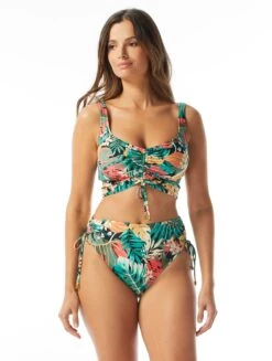 Coco Reef Elevate Bra Sized Shirred Underwire Bikini Top - Passion Flower -BCBGMAXAZRIA Shop U26461 006 alt04 R