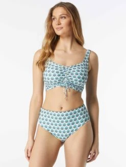 Coco Reef Elevate Bra Sized Shirred Underwire Bikini Top - Island Lotus