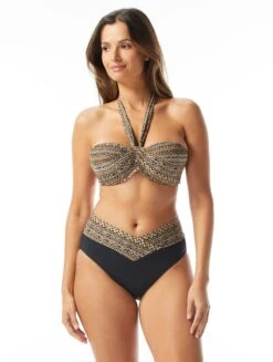 Coco Reef Five Way Bra Sized Underwire Bikini Top - Ikat Stripe