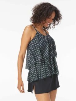 Coco Reef True Bra Sized Mesh Layer Underwire Tankini Top - Siren -BCBGMAXAZRIA Shop U36425 006 alt02