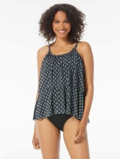 Coco Reef True Bra Sized Mesh Layer Underwire Tankini Top - Siren -BCBGMAXAZRIA Shop U36425 006 alt04