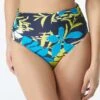 Coco Reef Impulse High Waist Rollover Bikini Bottom - Sea Garden