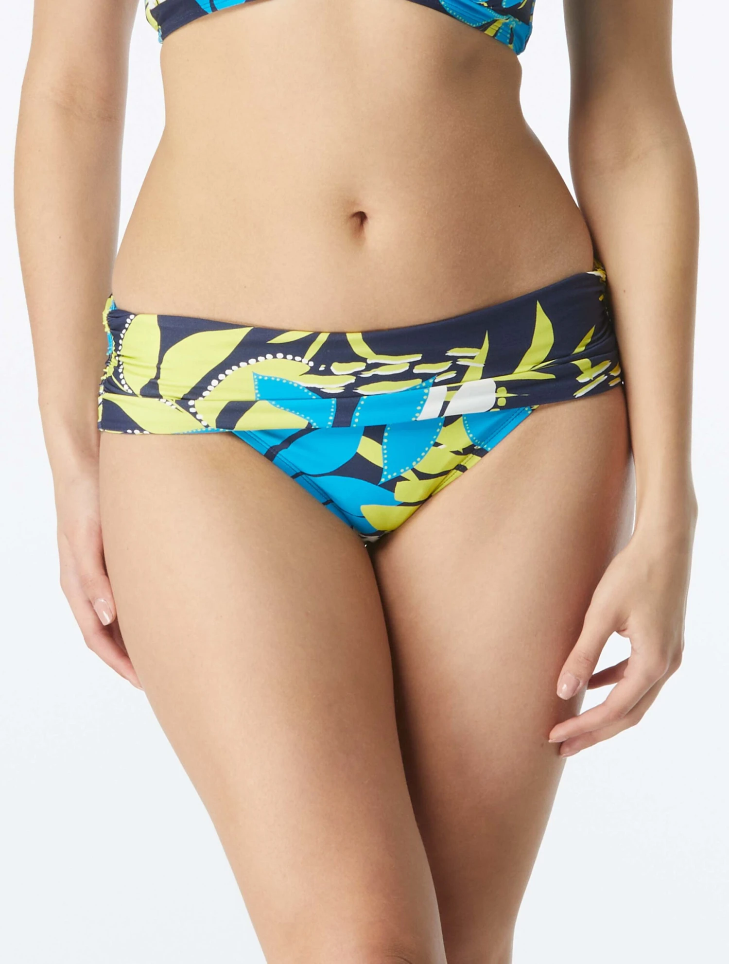 Coco Reef Impulse High Waist Rollover Bikini Bottom - Sea Garden 3 Coco Reef Impulse High Waist Rollover Bikini Bottom - Sea Garden - Image 3