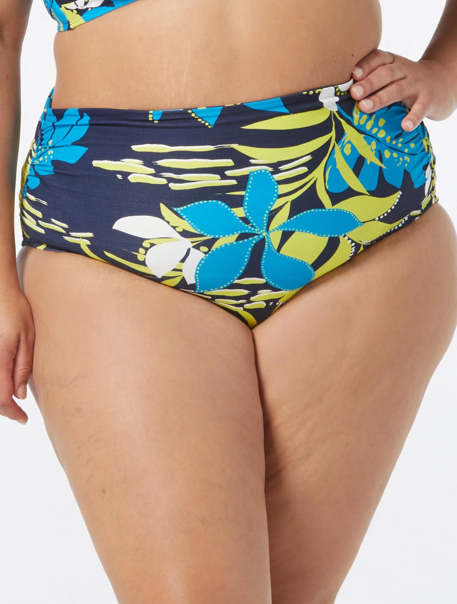 Coco Reef Impulse High Waist Rollover Bikini Bottom - Sea Garden 5 Coco Reef Impulse High Waist Rollover Bikini Bottom - Sea Garden - Image 5