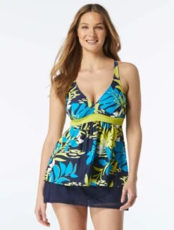Coco Reef Sublime Bra Sized Underwire Tankini Top - Sea Garden -BCBGMAXAZRIA Shop U3A499 416 alt02