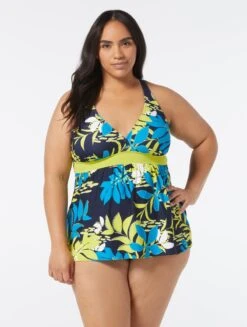 Coco Reef Sublime Bra Sized Underwire Tankini Top - Sea Garden -BCBGMAXAZRIA Shop U3A499 416 alt04