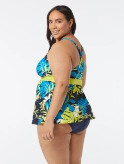 Coco Reef Sublime Bra Sized Underwire Tankini Top - Sea Garden -BCBGMAXAZRIA Shop U3A499 416 alt05