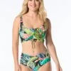 Coco Reef Elevate Bra Sized Shirred Underwire Bikini Top - Cosmic Jungle