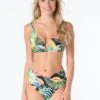 Coco Reef Astra Bra Sized Plunge Underwire Bikini Top - Cosmic Jungle