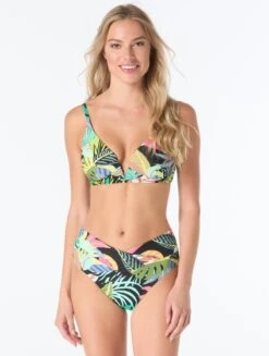 Coco Reef Astra Bra Sized Plunge Underwire Bikini Top - Cosmic Jungle