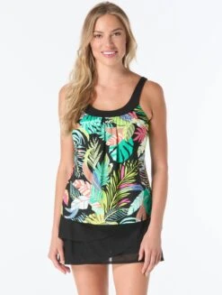 Coco Reef Ultra Fit Bra Sized Underwire Tankini Top - Cosmic Jungle 9 Coco Reef Ultra Fit Bra Sized Underwire Tankini Top - Cosmic Jungle -BCBGMAXAZRIA Shop U3C685 004 alt04