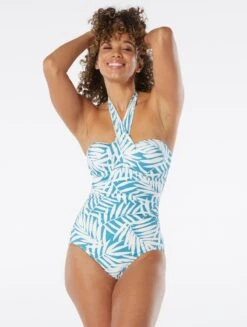 Coco Reef Five Way Bra Sized Underwire One Piece Swimsuit - Royal Palm -BCBGMAXAZRIA Shop U43317 438 alt05