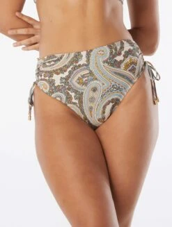 Coco Reef Inspire Shirred High Waist Bottom - Imperial Paisley
