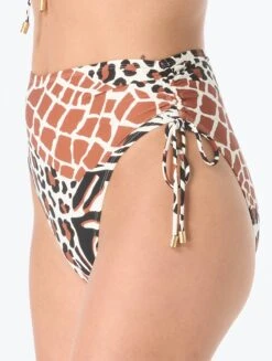 Coco Reef Inspire Shirred High Waist Bikini Bottom - Wild Medley -BCBGMAXAZRIA Shop U4C463 970 alt02
