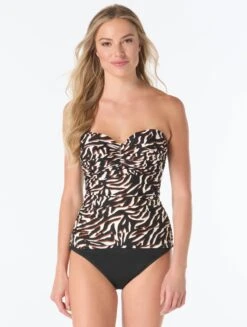 Coco Reef Charisma Bra Sized Underwire Bandeau Tankini Top - Wild Zebra 6 Coco Reef Charisma Bra Sized Underwire Bandeau Tankini Top - Wild Zebra -BCBGMAXAZRIA Shop U4D481 970 alt02