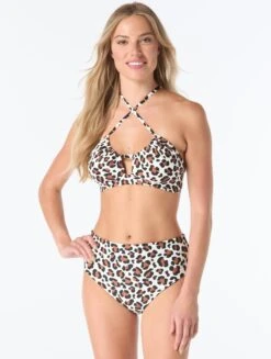 Coco Reef Dynamic Bra Sized Multi-Wear Underwire Bikini Top - Wild Leopard -BCBGMAXAZRIA Shop U5D551 970 alt02